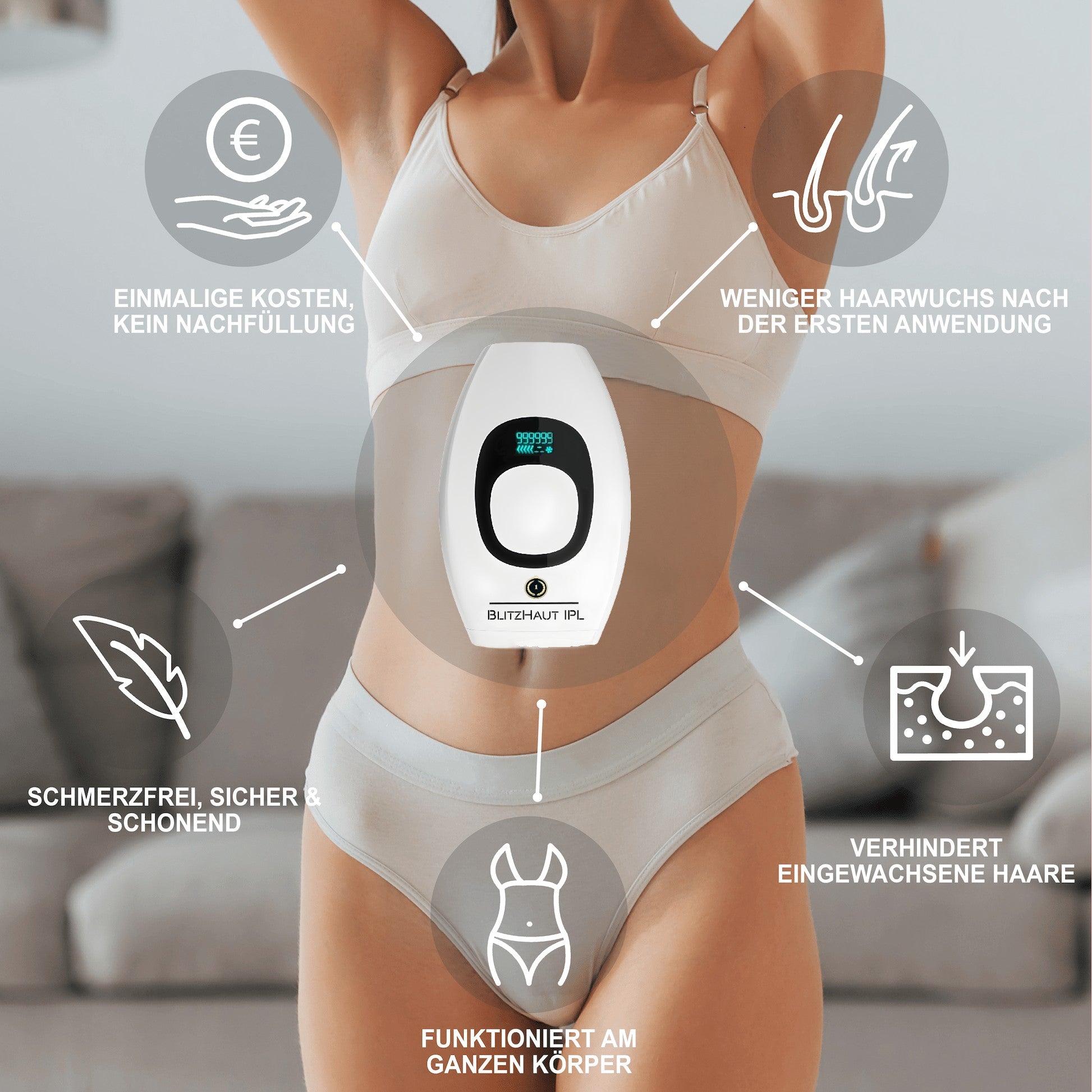 Blitzhaut IPL Laser-Haarentfernungsgerät
