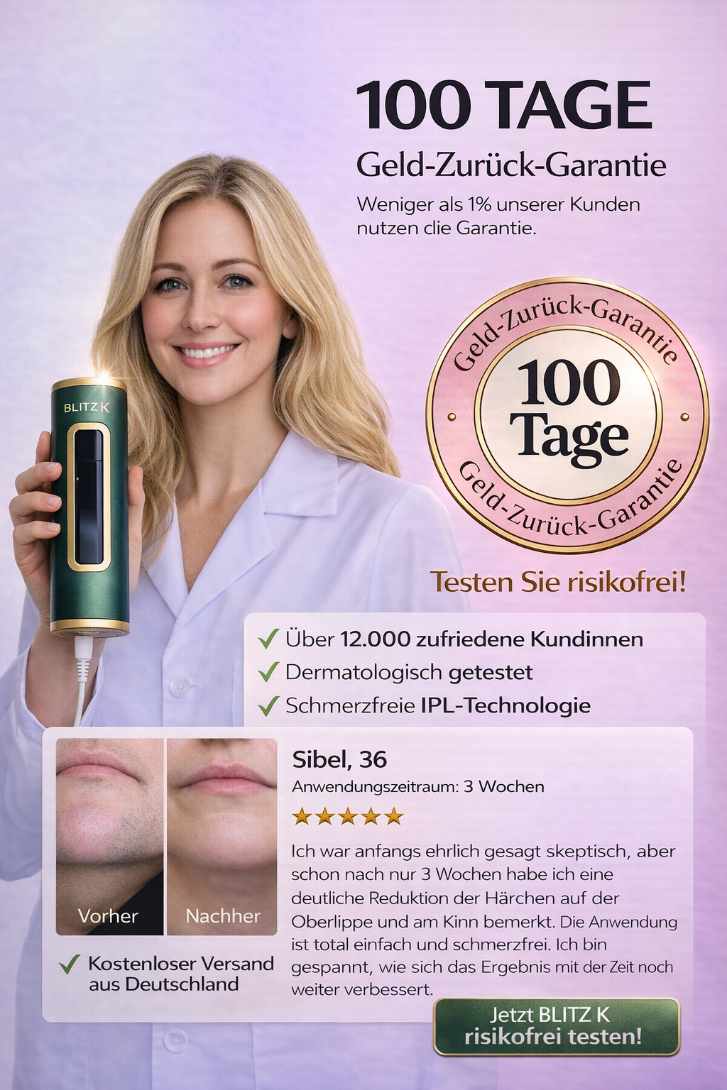 Blitz K IPL Geräte Haarentfernung